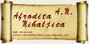 Afrodita Mihaljica vizit kartica